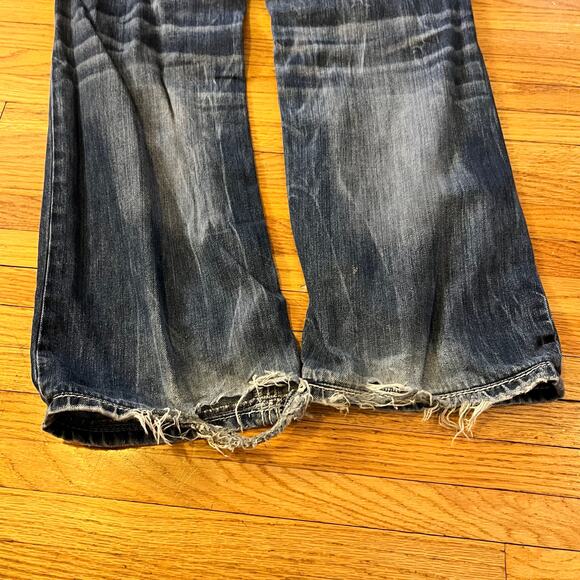 Silver Jeans Mens 34 Jake Straight Distressed Thick Stitch Pants - Picture 3 of 11